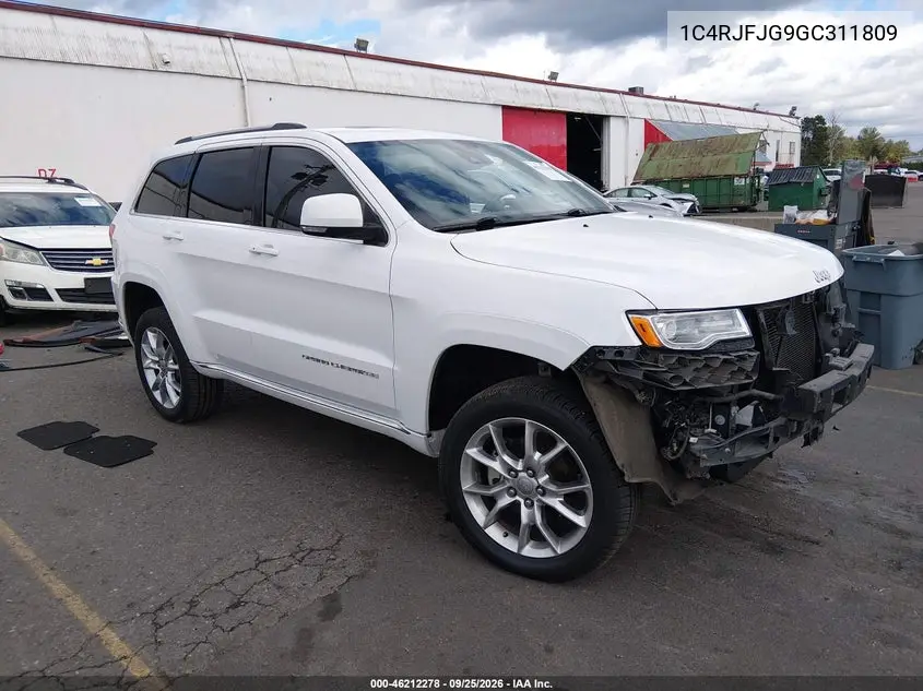 JEEP GRAND CHEROKEE 2016, VIN 1C4RJFJG9GC311809