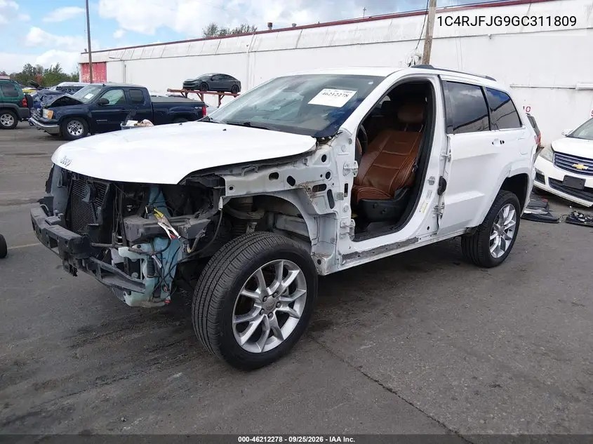 2016 JEEP GRAND CHEROKEE VIN 1C4RJFJG9GC311809 — фото 2