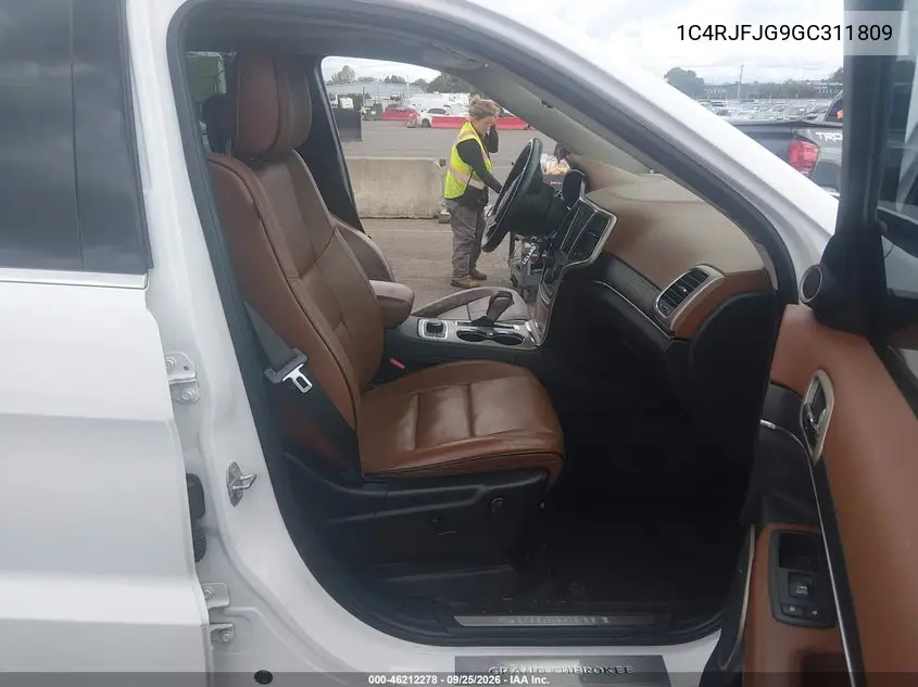 2016 JEEP GRAND CHEROKEE VIN 1C4RJFJG9GC311809 — фото 5