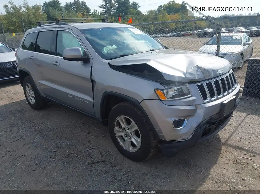 JEEP GRAND CHEROKEE 2016, VIN 1C4RJFAGXGC414141