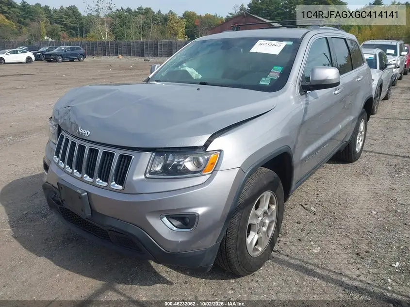 2016 JEEP GRAND CHEROKEE VIN 1C4RJFAGXGC414141 — фото 2
