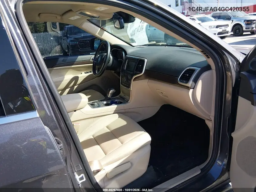 2016 JEEP GRAND CHEROKEE VIN 1C4RJFAG4GC420355 — фото 5