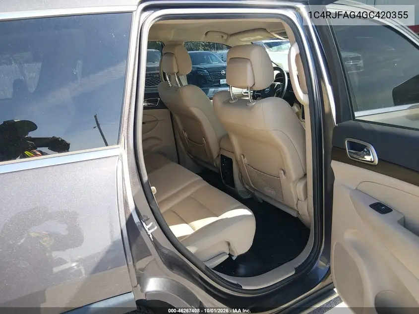 2016 JEEP GRAND CHEROKEE VIN 1C4RJFAG4GC420355 — фото 8