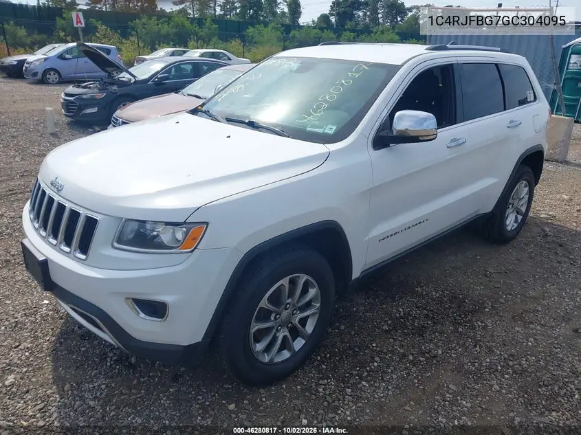 2016 JEEP GRAND CHEROKEE VIN 1C4RJFBG7GC304095 — фото 2