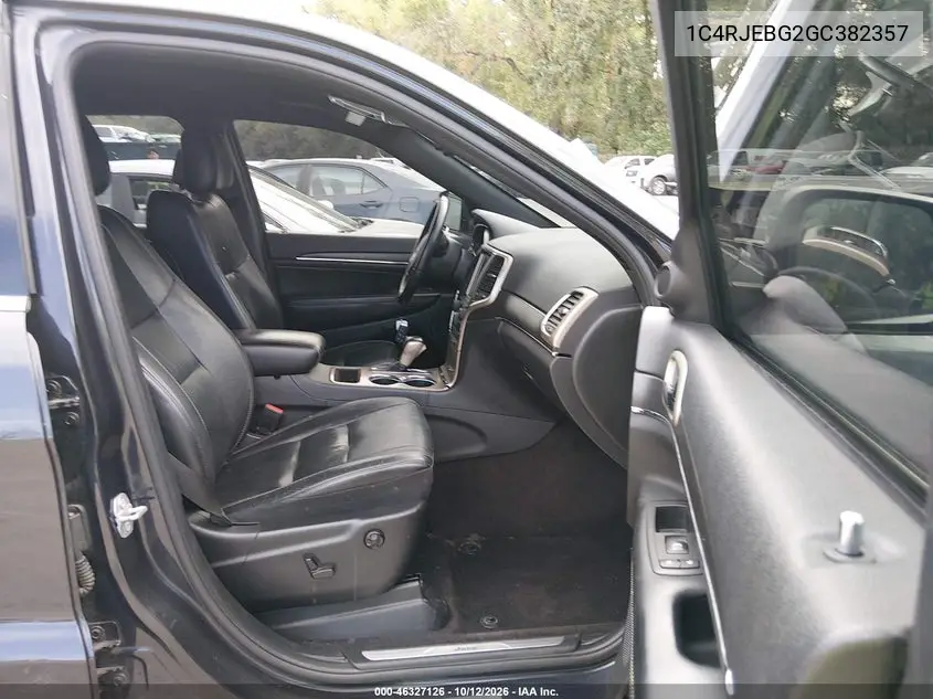2016 JEEP GRAND CHEROKEE VIN 1C4RJEBG2GC382357 — фото 5