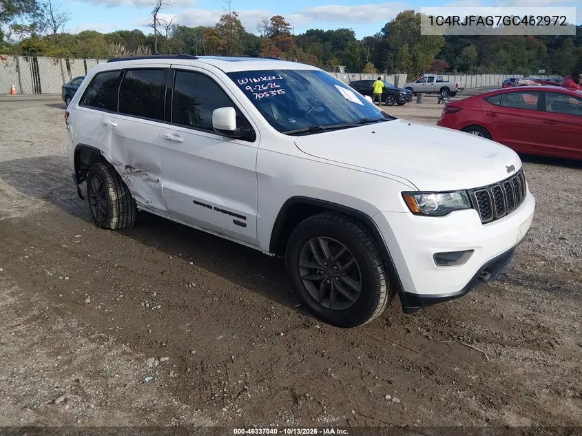JEEP GRAND CHEROKEE 2016, VIN 1C4RJFAG7GC462972