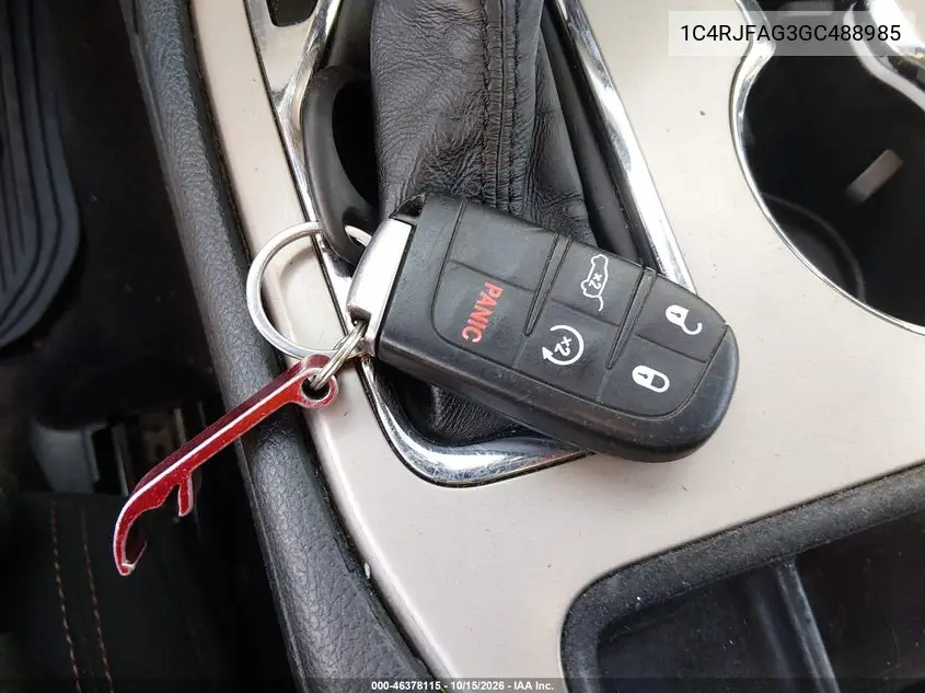 2016 JEEP GRAND CHEROKEE VIN 1C4RJFAG3GC488985 — фото 11