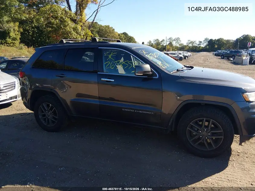 2016 JEEP GRAND CHEROKEE VIN 1C4RJFAG3GC488985 — фото 13