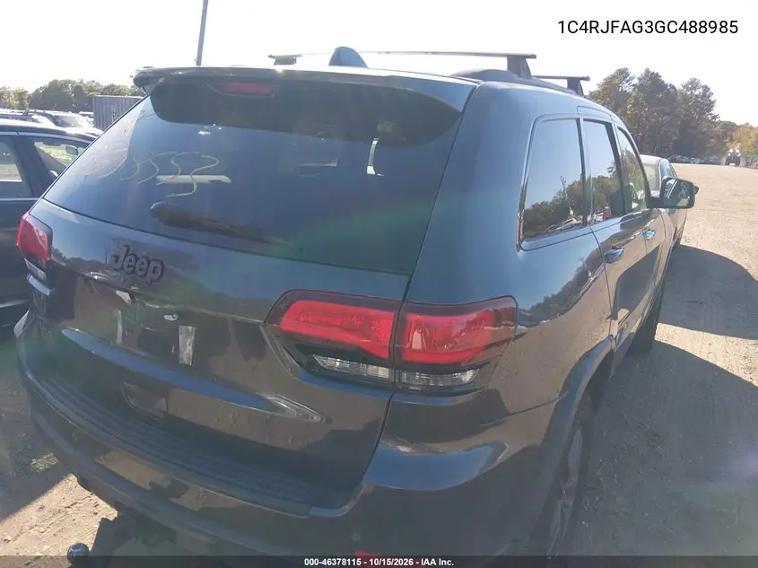 2016 JEEP GRAND CHEROKEE VIN 1C4RJFAG3GC488985 — фото 4