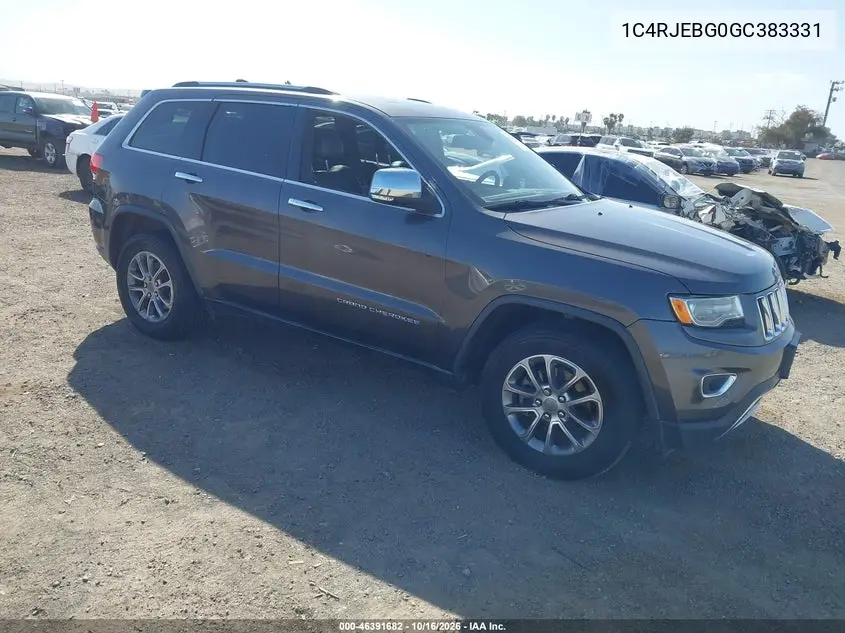 JEEP GRAND CHEROKEE 2016, VIN 1C4RJEBG0GC383331