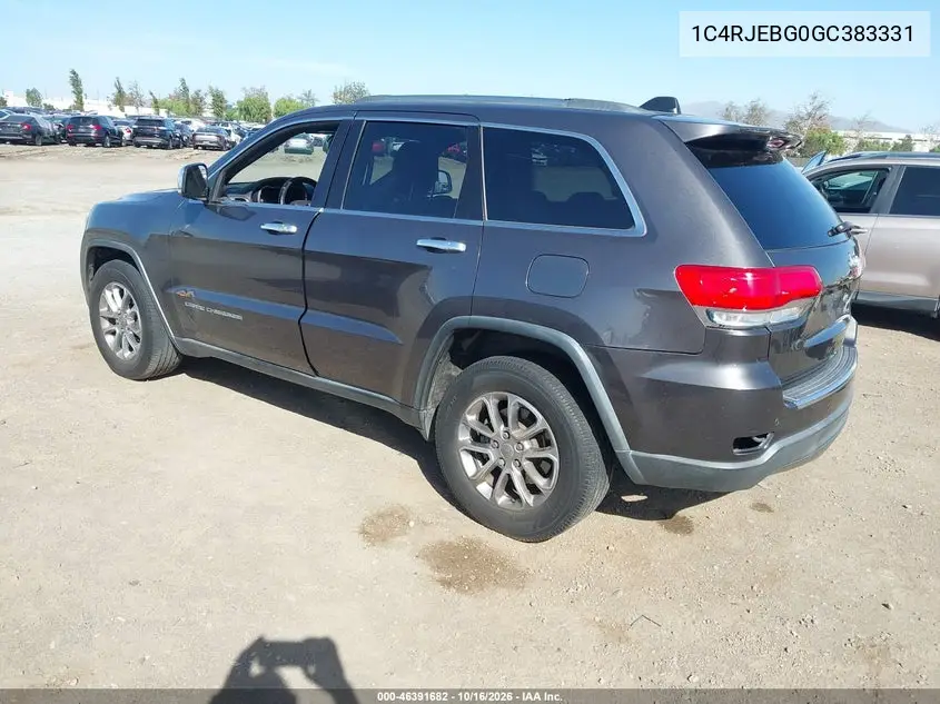 2016 JEEP GRAND CHEROKEE VIN 1C4RJEBG0GC383331 — фото 3
