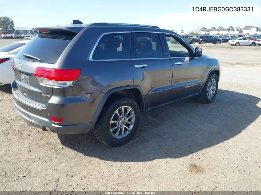 2016 JEEP GRAND CHEROKEE VIN 1C4RJEBG0GC383331 — фото 4