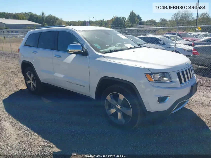 JEEP GRAND CHEROKEE 2016, VIN 1C4RJFBG8GC490584