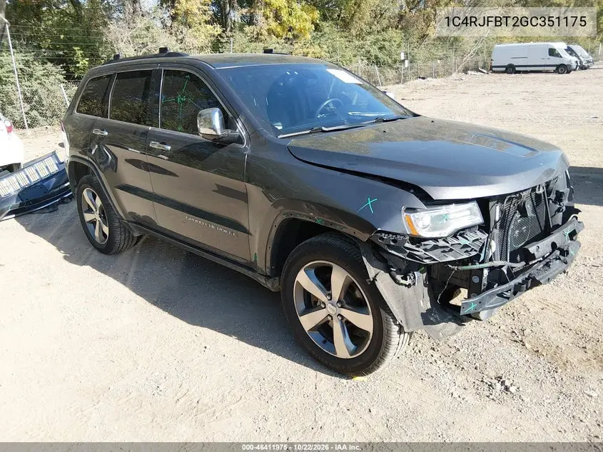 JEEP GRAND CHEROKEE 2016, VIN 1C4RJFBT2GC351175