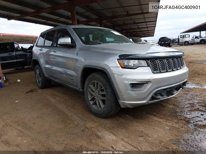 JEEP GRAND CHEROKEE 2016, VIN 1C4RJFAG4GC400901