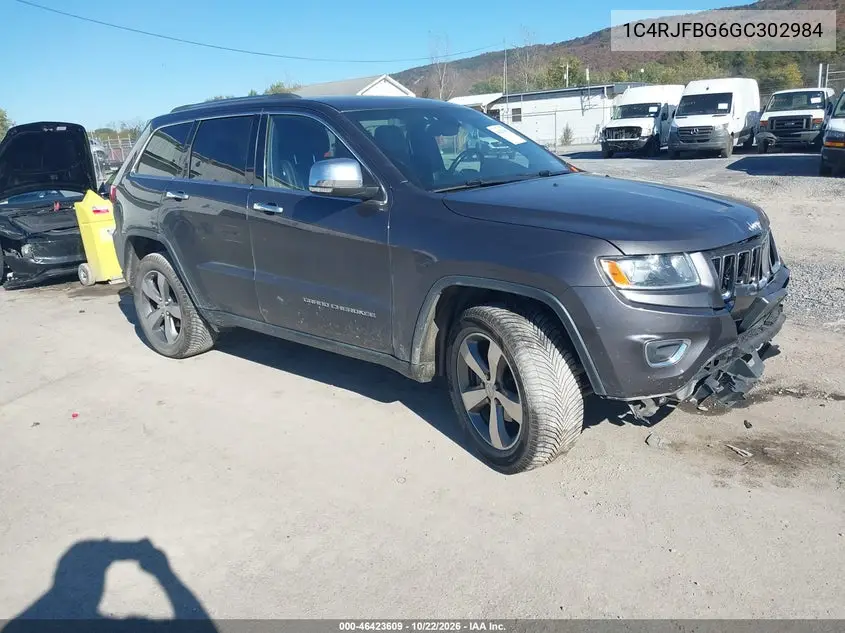JEEP GRAND CHEROKEE 2016, VIN 1C4RJFBG6GC302984