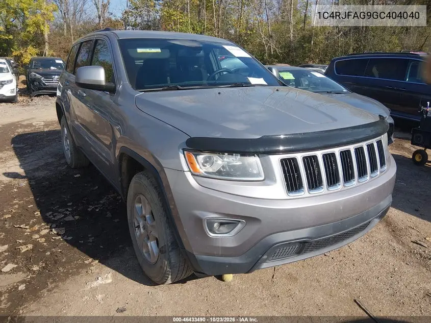 JEEP GRAND CHEROKEE 2016, VIN 1C4RJFAG9GC404040