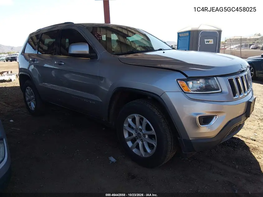JEEP GRAND CHEROKEE 2016, VIN 1C4RJEAG5GC458025