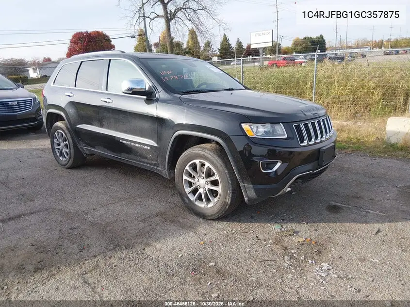JEEP GRAND CHEROKEE 2016, VIN 1C4RJFBG1GC357875