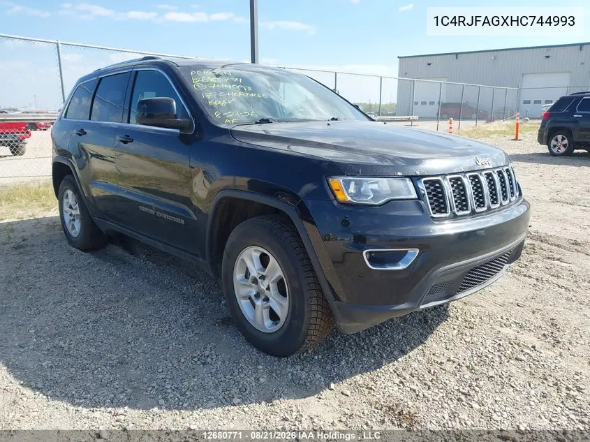 JEEP GRAND CHEROKEE 2017, VIN 1C4RJFAGXHC744993