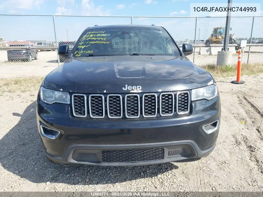 2017 JEEP GRAND CHEROKEE VIN 1C4RJFAGXHC744993 — фото 12