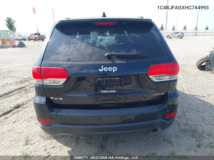 2017 JEEP GRAND CHEROKEE VIN 1C4RJFAGXHC744993 — фото 16