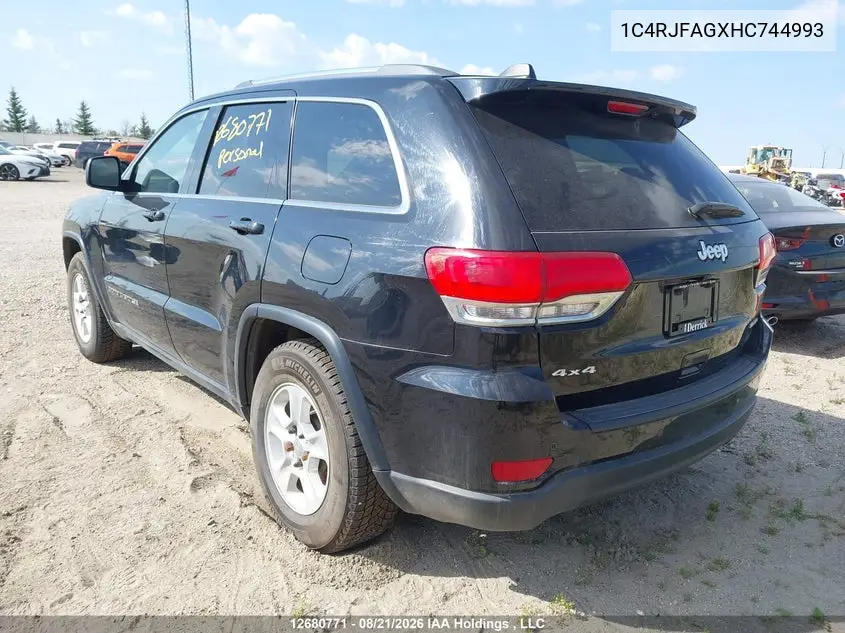 2017 JEEP GRAND CHEROKEE VIN 1C4RJFAGXHC744993 — фото 3