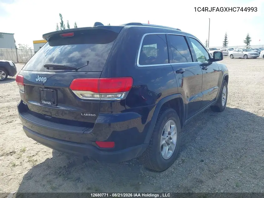 2017 JEEP GRAND CHEROKEE VIN 1C4RJFAGXHC744993 — фото 4