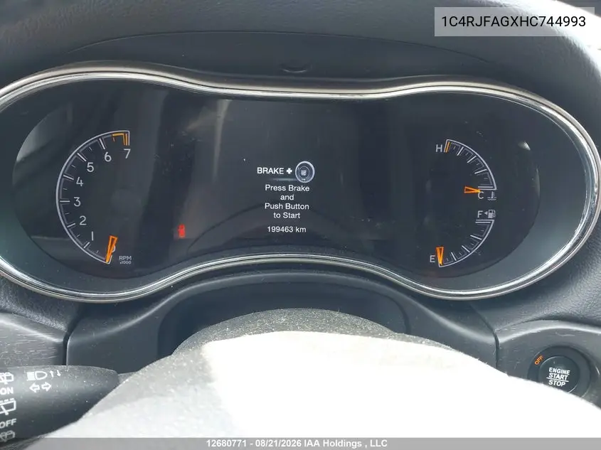 2017 JEEP GRAND CHEROKEE VIN 1C4RJFAGXHC744993 — фото 7