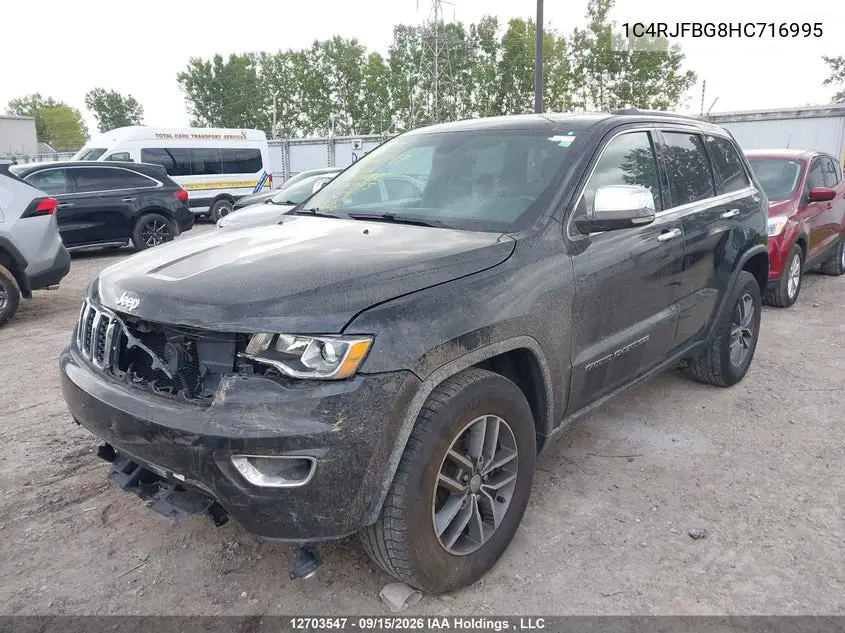 2017 JEEP GRAND CHEROKEE VIN 1C4RJFBG8HC716995 — фото 2
