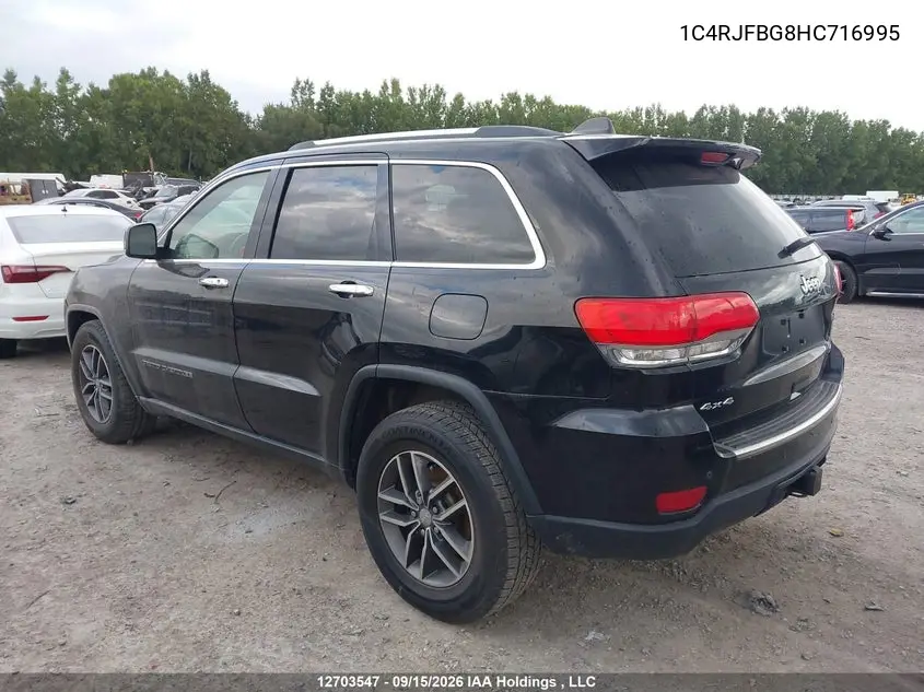 2017 JEEP GRAND CHEROKEE VIN 1C4RJFBG8HC716995 — фото 3