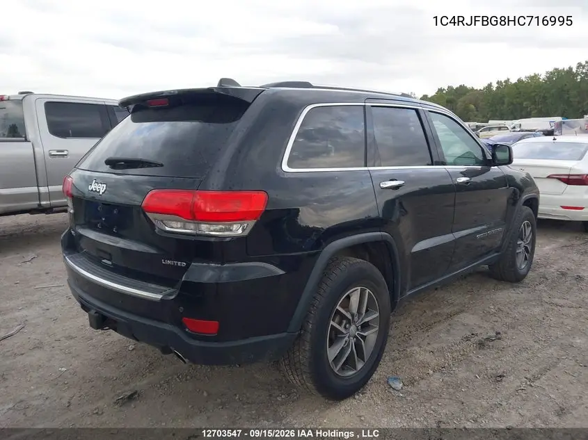 2017 JEEP GRAND CHEROKEE VIN 1C4RJFBG8HC716995 — фото 4