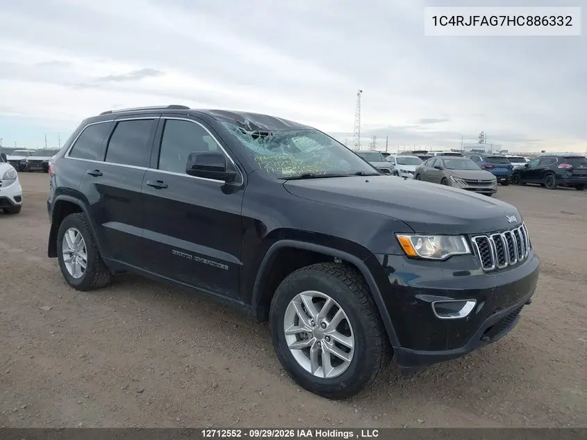 JEEP GRAND CHEROKEE 2017, VIN 1C4RJFAG7HC886332