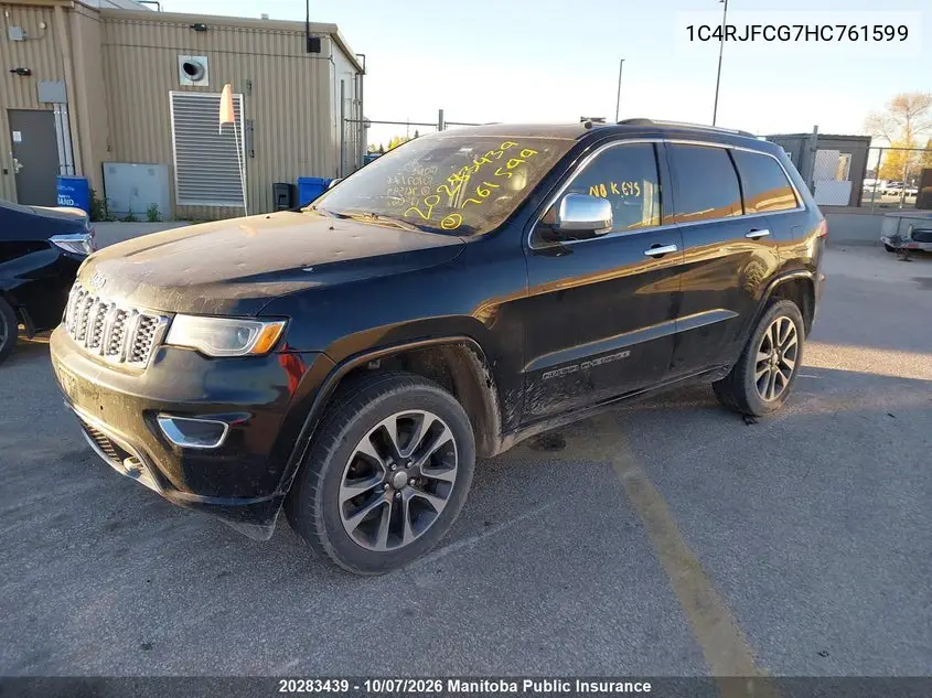 2017 JEEP GRAND CHEROKEE VIN 1C4RJFCG7HC761599 — фото 2