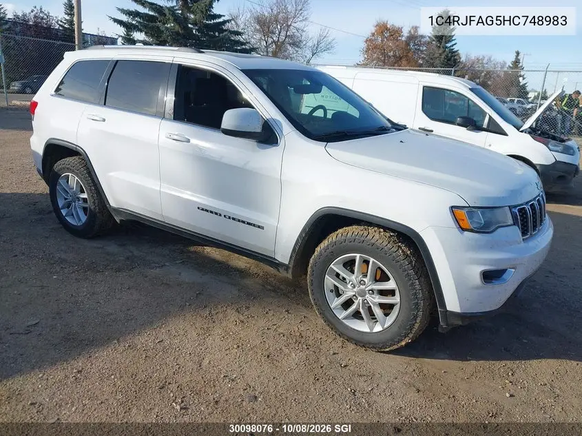 JEEP GRAND CHEROKEE 2017, VIN 1C4RJFAG5HC748983
