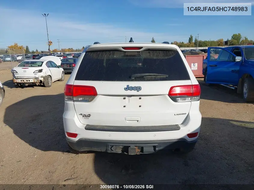 2017 JEEP GRAND CHEROKEE VIN 1C4RJFAG5HC748983 — фото 16
