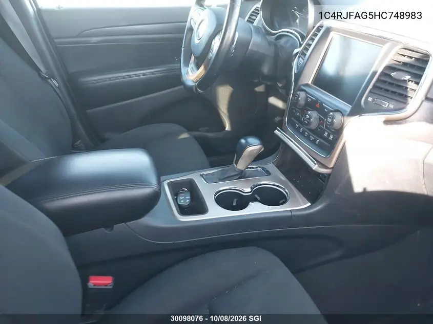 2017 JEEP GRAND CHEROKEE VIN 1C4RJFAG5HC748983 — фото 5
