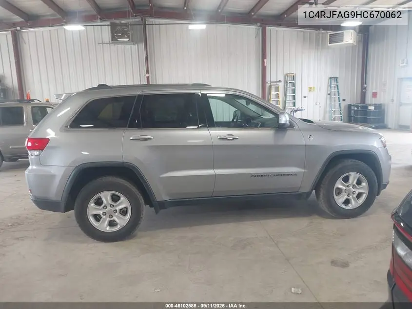 2017 JEEP GRAND CHEROKEE VIN 1C4RJFAG9HC670062 — фото 18