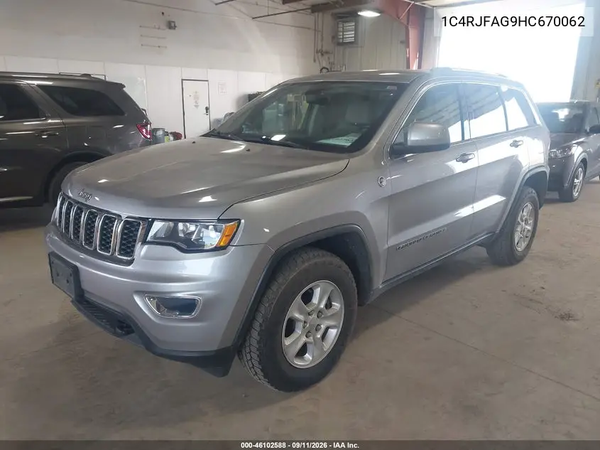 2017 JEEP GRAND CHEROKEE VIN 1C4RJFAG9HC670062 — фото 2