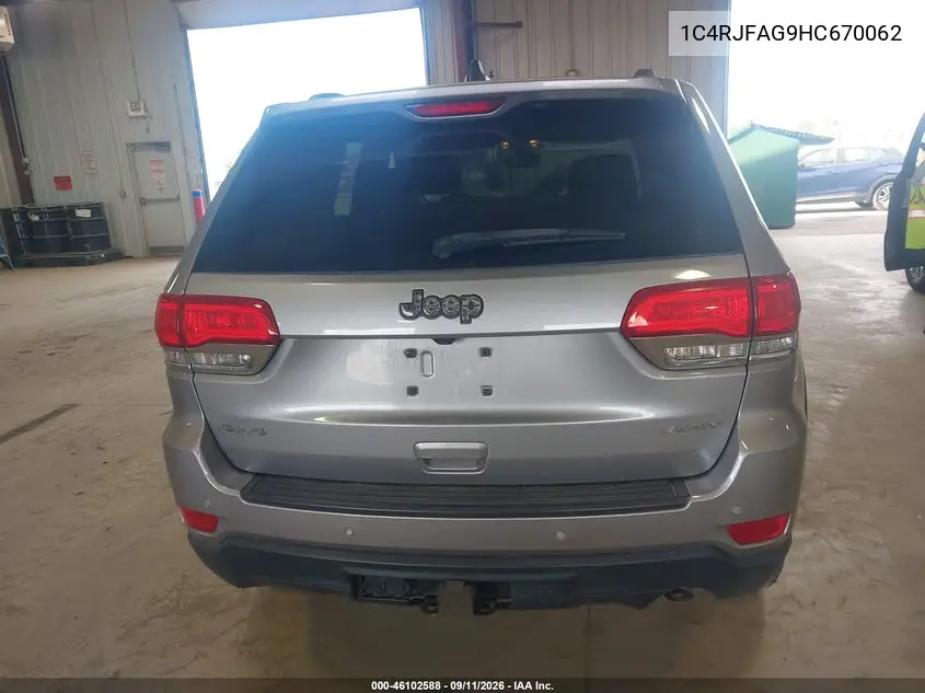 2017 JEEP GRAND CHEROKEE VIN 1C4RJFAG9HC670062 — фото 21