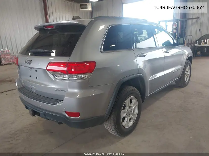 2017 JEEP GRAND CHEROKEE VIN 1C4RJFAG9HC670062 — фото 4