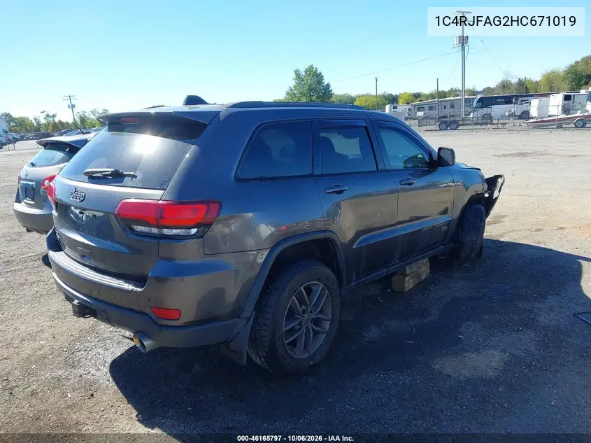2017 JEEP GRAND CHEROKEE VIN 1C4RJFAG2HC671019 — фото 4