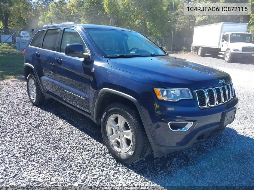 JEEP GRAND CHEROKEE 2017, VIN 1C4RJFAG6HC872115