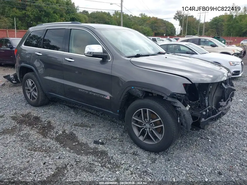 JEEP GRAND CHEROKEE 2017, VIN 1C4RJFBG9HC822419