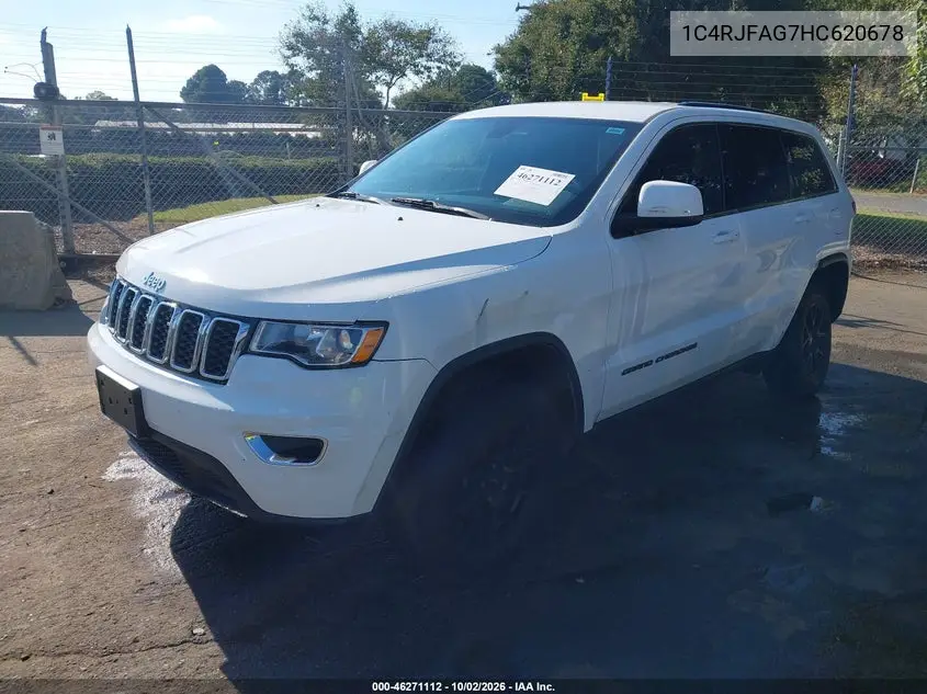 2017 JEEP GRAND CHEROKEE VIN 1C4RJFAG7HC620678 — фото 2