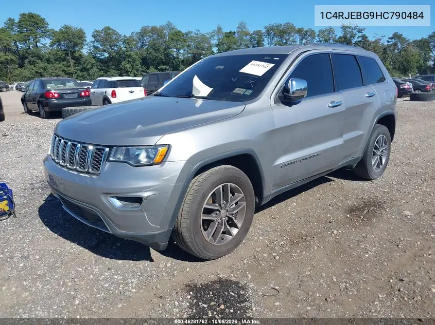 2017 JEEP GRAND CHEROKEE VIN 1C4RJEBG9HC790484 — фото 2