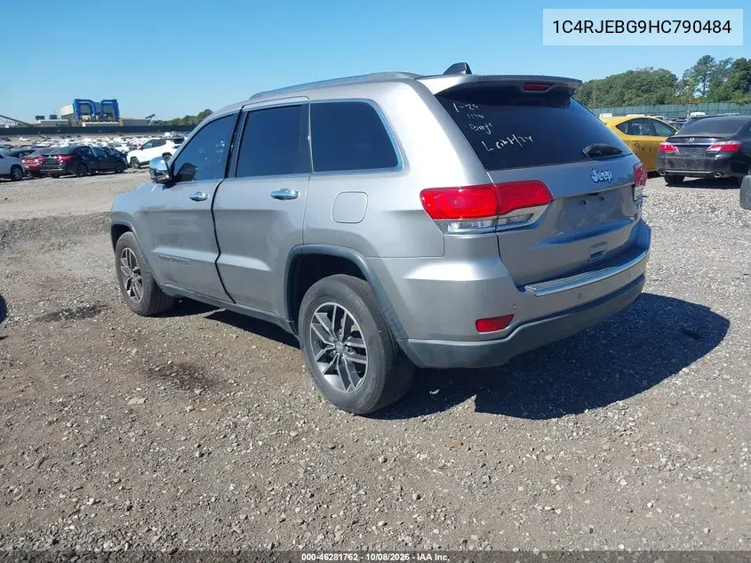 2017 JEEP GRAND CHEROKEE VIN 1C4RJEBG9HC790484 — фото 3