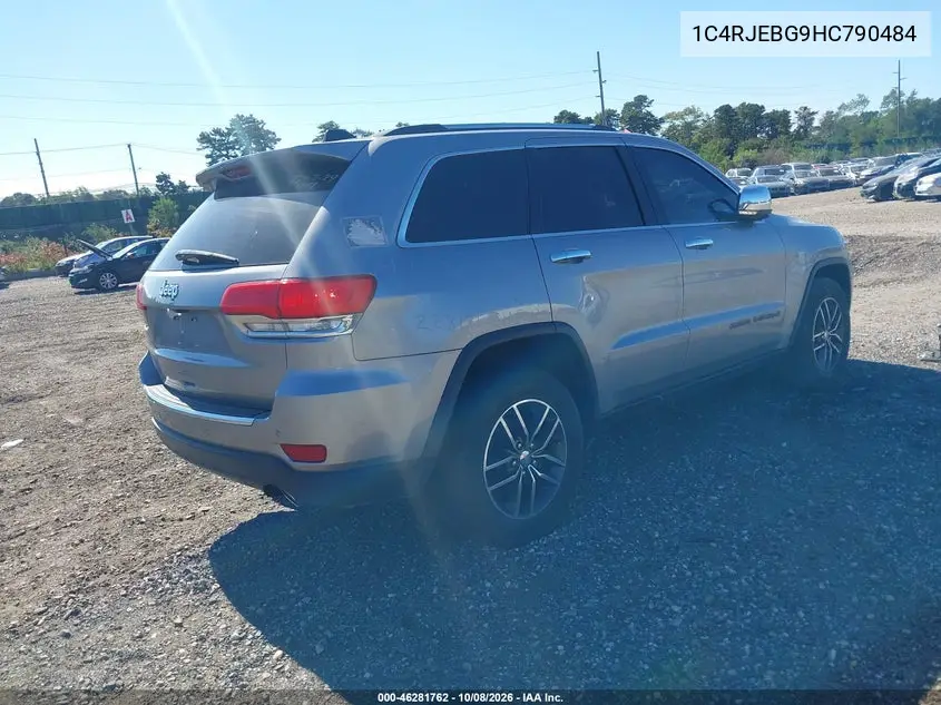 2017 JEEP GRAND CHEROKEE VIN 1C4RJEBG9HC790484 — фото 4