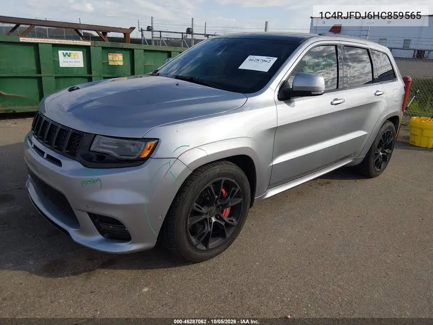 2017 JEEP GRAND CHEROKEE VIN 1C4RJFDJ6HC859565 — фото 2