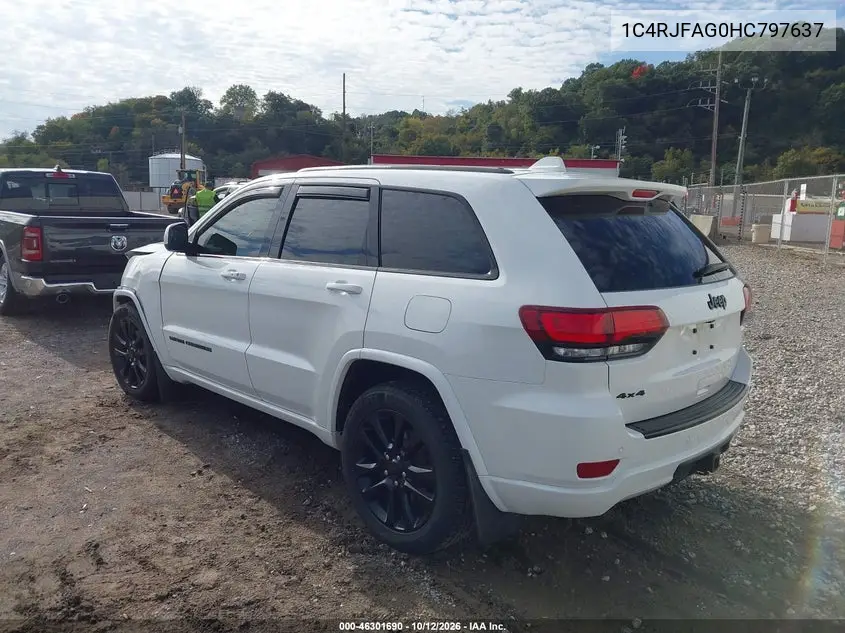 2017 JEEP GRAND CHEROKEE VIN 1C4RJFAG0HC797637 — фото 3
